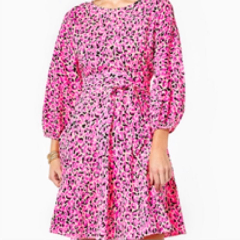 Lilly Pulitzer Cynthia Swing Dress in Pink Topaz My Favorite Spot, Size L